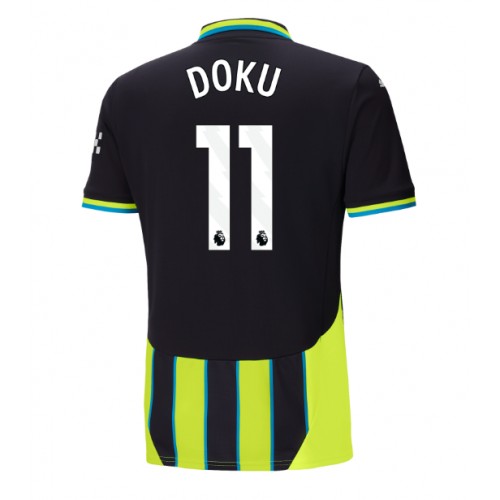 Dres Manchester City Jeremy Doku #11 Gostujuci 2024-25 Kratak Rukav